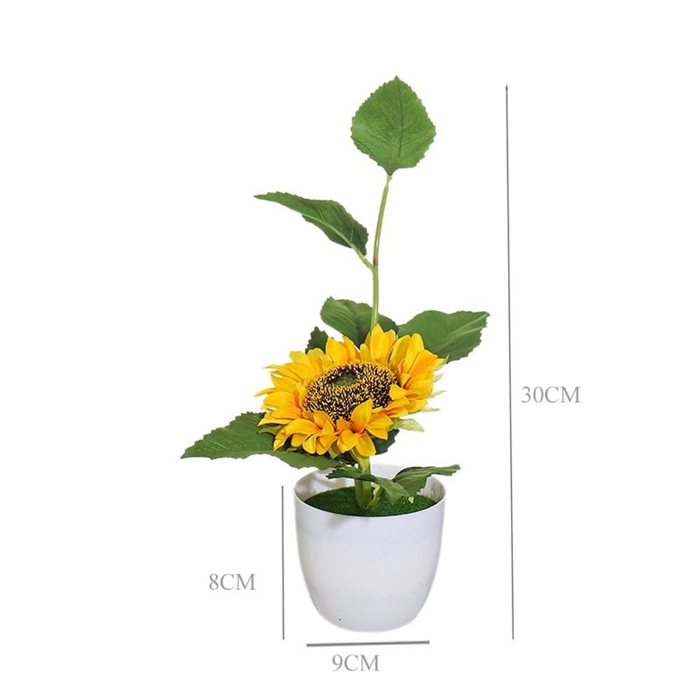 Artificial Potted Sunflower Plant – Vibrant Yellow Home & Table Decor