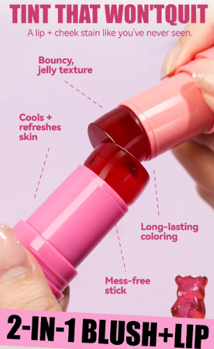 Water Jelly Tint Stick, Milk Cooling Water Jelly Tint Lip Gloss, Milk Jelly Tint Jelly Blush Stick, Sheer Lip & Cheek Stain